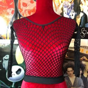 SOLD Fishnet 3/4 sleeve shirt